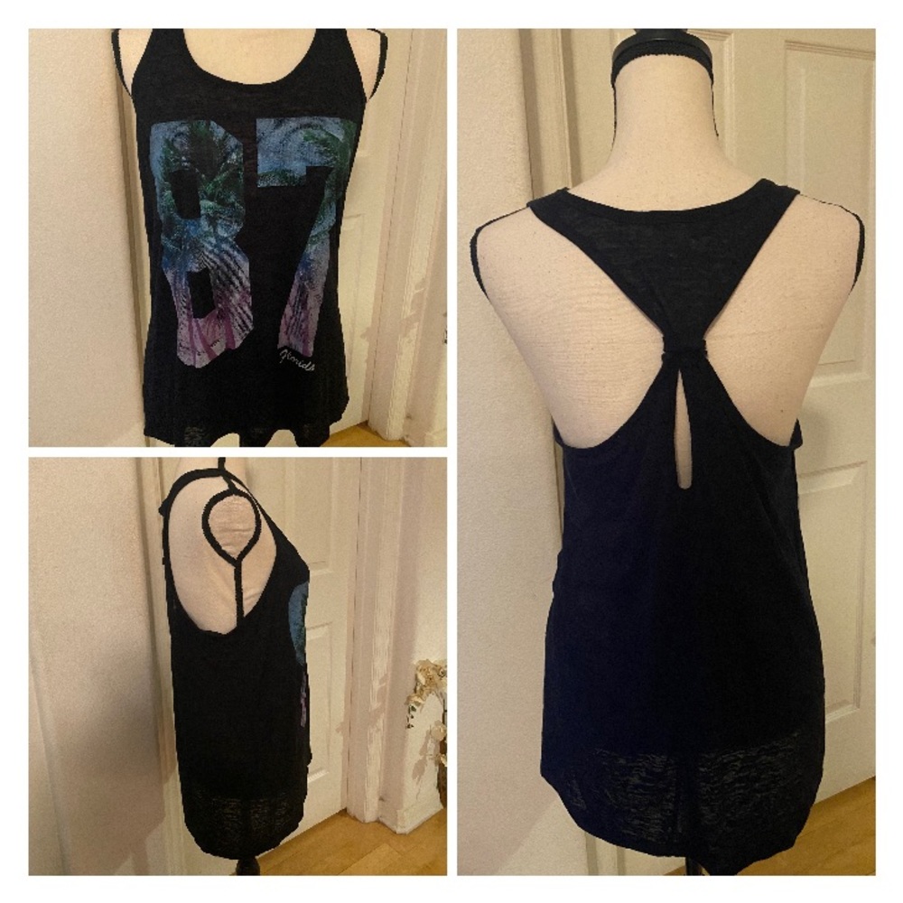 Black “87 Florida” Racerback Knot Tank Ladies XL
